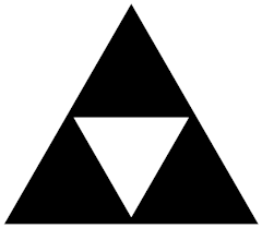 The first iteration of the Sierpiński triangle