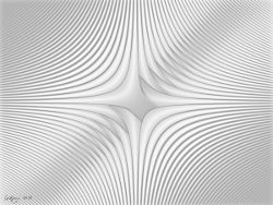 Optical, in sfumature di grigio per una stampa, un design astratto matematico creato usando funzioni trigonometriche.