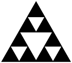 The second iteration of the Sierpiński triangle