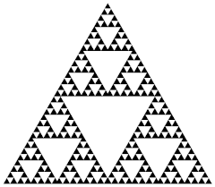 The fifth iteration of the Sierpiński triangle fractal