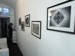 Fine art paper prints. (A photo of the exhibition of mathematical and fractal art.)